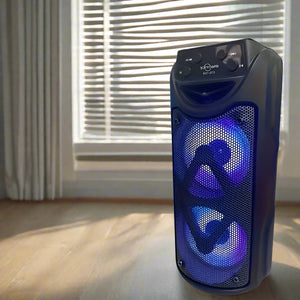 Ultra-Loud Wireless Speaker with Stereo Sound - Portable, USB Rechargeable, LED Lights for Outdoor Camping - TeleWorld