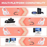 LED Wired Headphones with Mic – Active Noise Cancellation