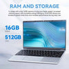 Intel N5095 Laptop with 16GB RAM & 512GB SSD - 14.1" Display
