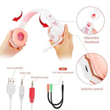 LED Wired Headphones with Mic – Active Noise Cancellation