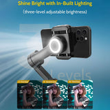 AOCHUAN XPro 3-Axis Gimbal with Fill Light for Smartphone - TeleWorld Online