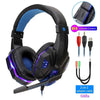 LED Wired Headphones with Mic – Active Noise Cancellation