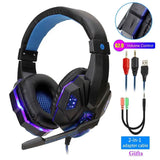 LED Wired Headphones with Mic – Active Noise Cancellation