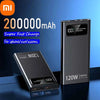 Xiaomi 200000mAh 120W Power Bank Super Fast Charging Battery High Capacity Digital Display Power Bank For iPhone Samsung Huawei