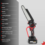 ONEVAN 8" Cordless Brushless Chainsaw - 21V/18V Battery Compatible Cordless Brushless Chainsaw - TeleWorld