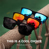 Vintage Square Polarized Sunglasses | Unisex UV400 Shades - TeleWorld Online